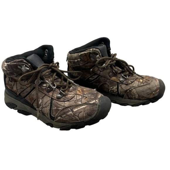 ozark trails Youth Camouflage Hiking Boots 3 Fabric Rubber Sole Outdoor READ - Picture 1 of 9